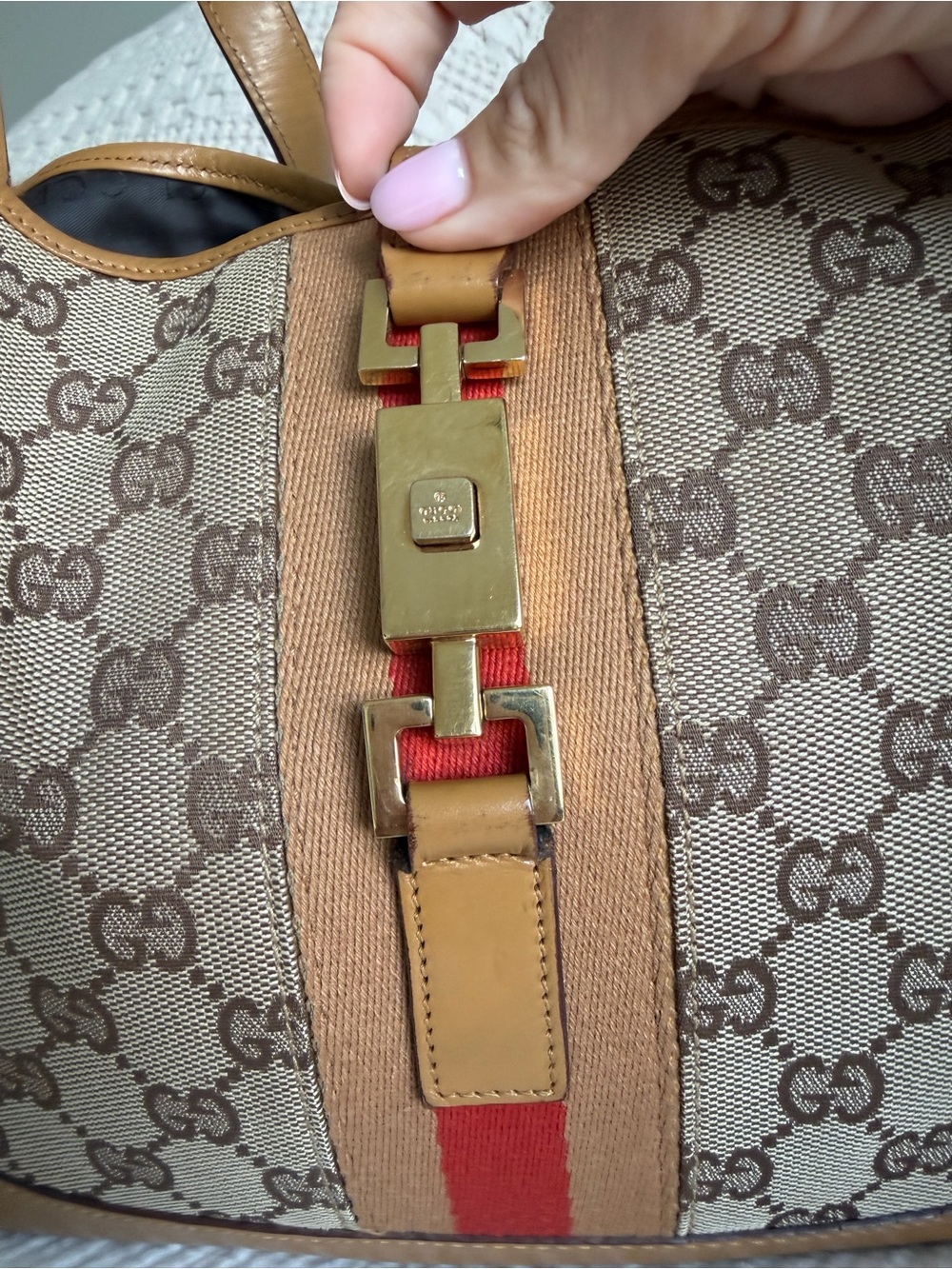 Vintage Gucci Jackie GG Monogram Shoulder Bag | Authentic w/ COA - Picture 8 of 12